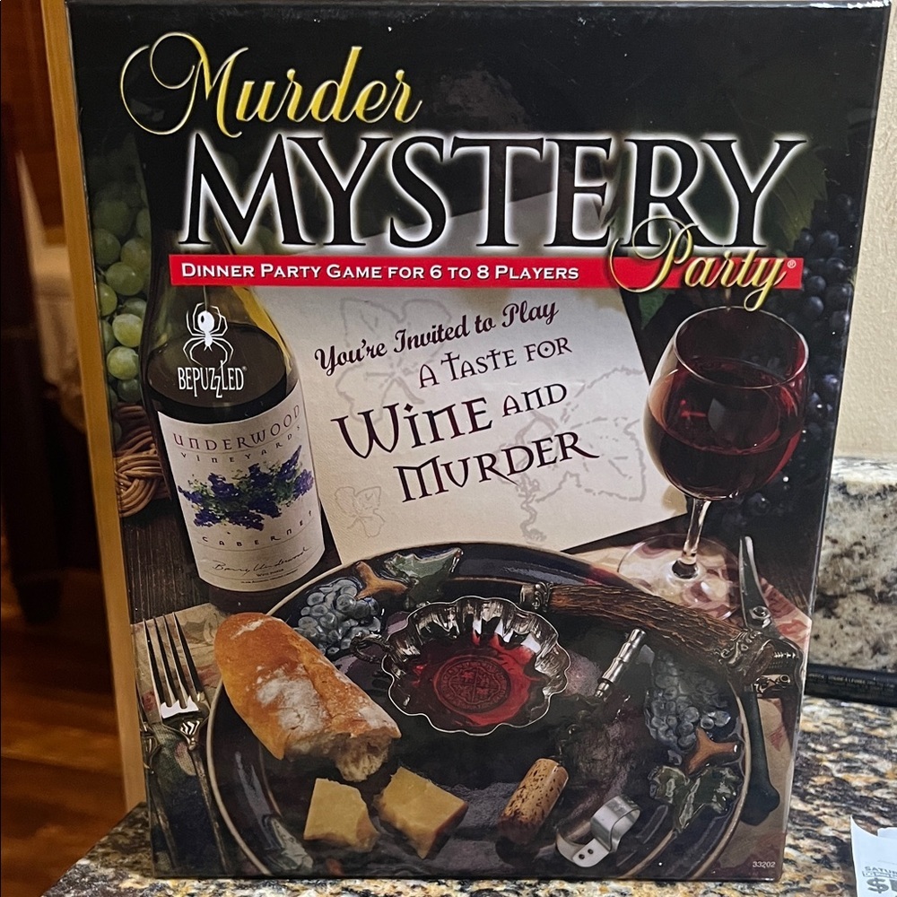 Murder Mystery Party Game Wine and Murder